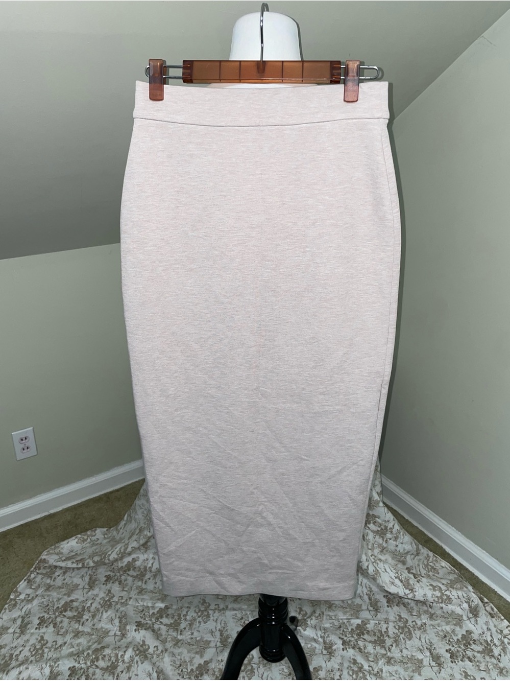 Express Light Blush Maxi Pencil Skirt